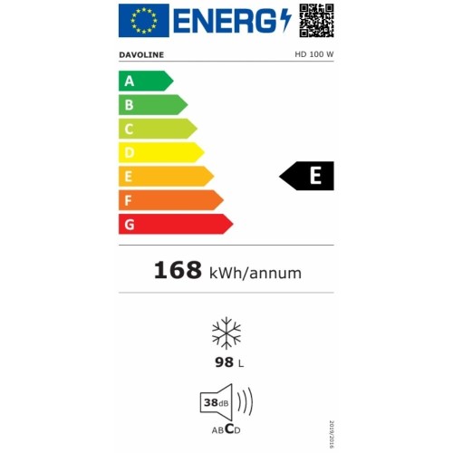 ΚΑΤΑΨΥΚΤΗΣ ΜΠΑΟΥΛΟ DAVOLINE HD 100W (100LT / E / ΛΕΥΚΟ)